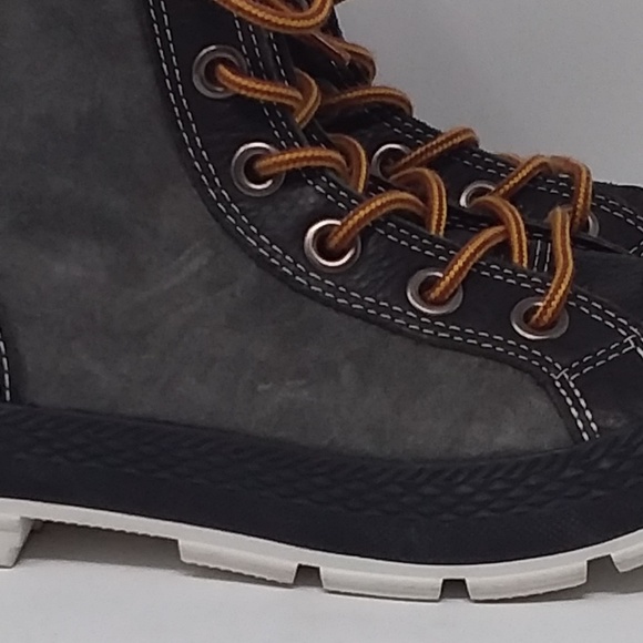 Converse Brown Leather Suede Unisex High Tops - Picture 3 of 12